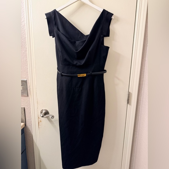 Black Halo Classic Jackie O Black Dress 10 - Picture 7 of 12